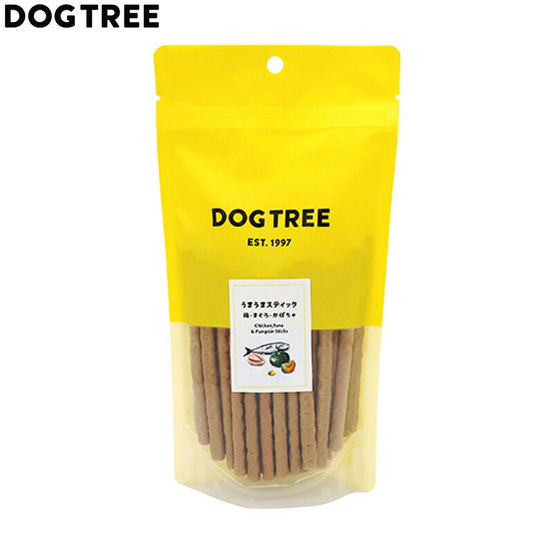 ドッグツリー 犬用おやつ うまうまスティック 鶏・まぐろ・かぼちゃ 約170g 国産
