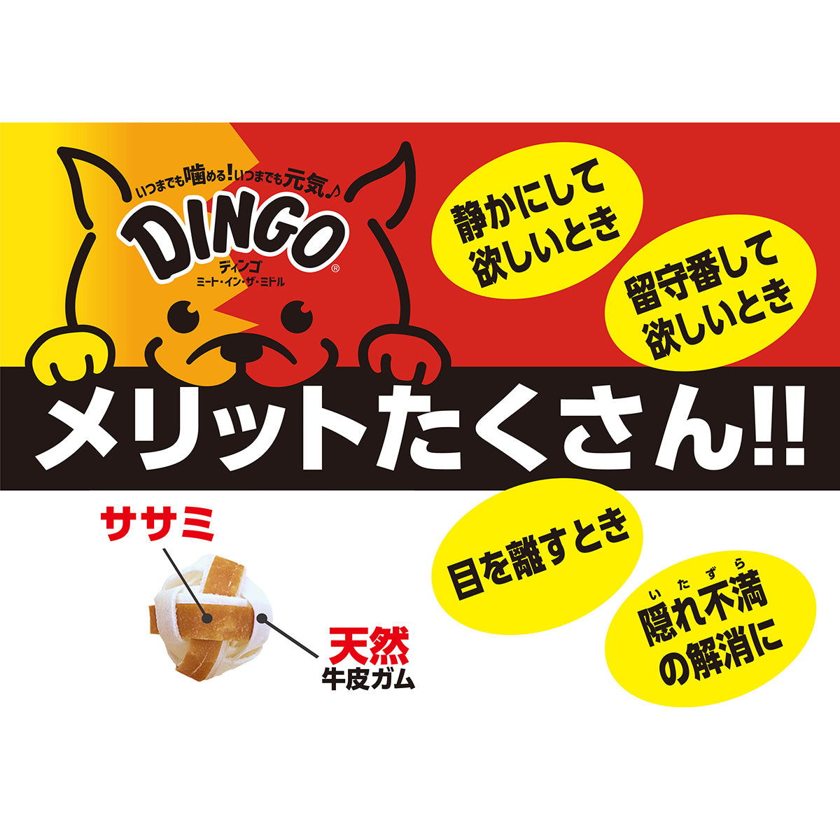 ディンゴ 犬用おやつ ミート イン ザ ミドル チキンボール ミニ 10個 Dingo ガム 歯磨き デンタルケア ドッグトリーツ