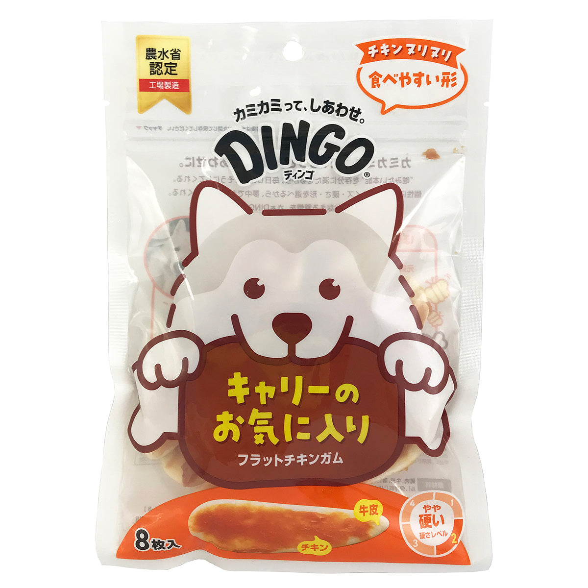 ディンゴ 犬用おやつ フラットチキンガム 8枚 Dingo ガム 歯磨き デンタルケア ドッグトリーツ