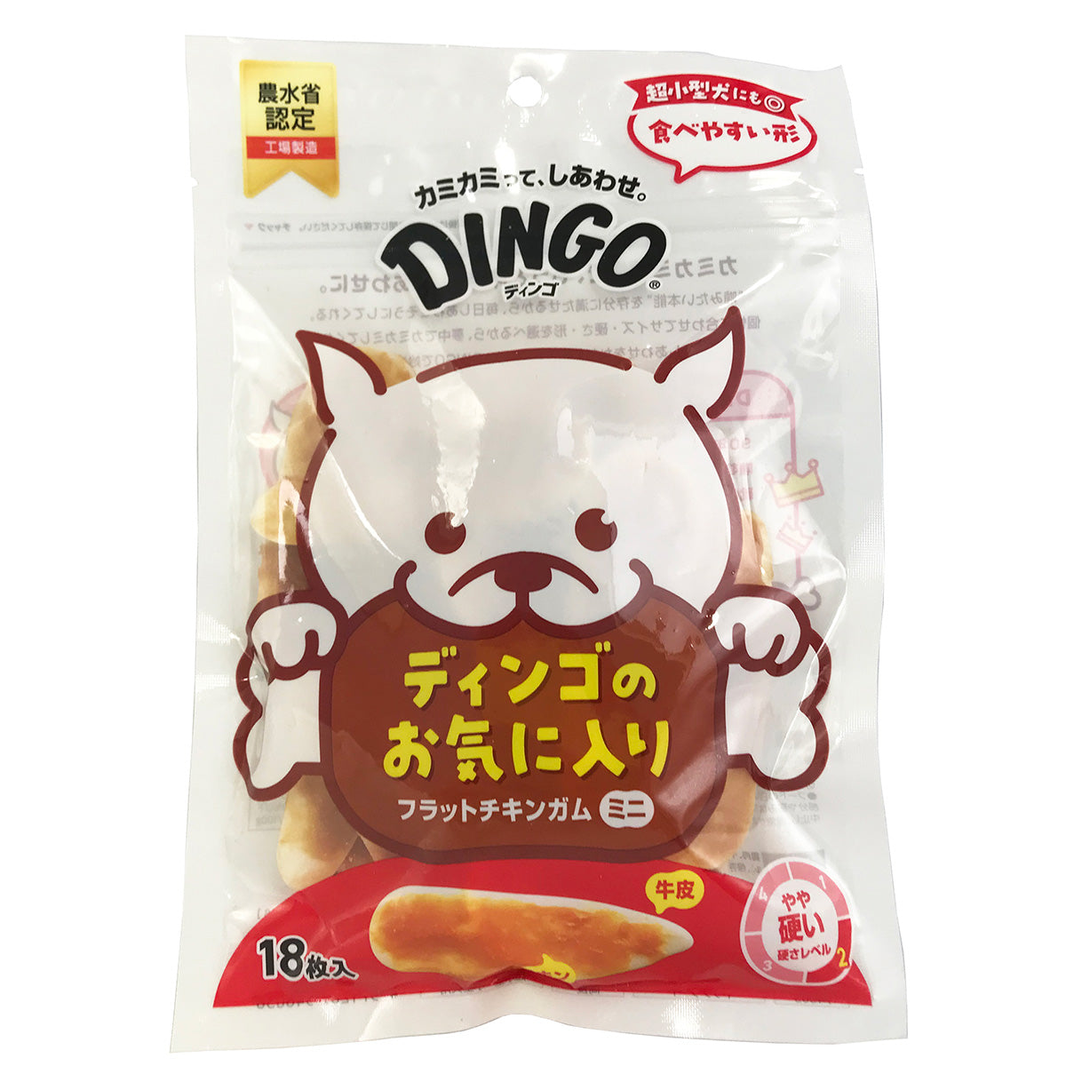 ディンゴ 犬用おやつ フラットチキンガムミニ 18枚 Dingo ガム 歯磨き デンタルケア ドッグトリーツ