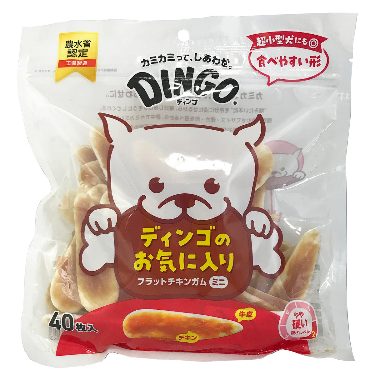 ディンゴ 犬用おやつ フラットチキンガムミニ 40枚 Dingo ガム 歯磨き デンタルケア ドッグトリーツ