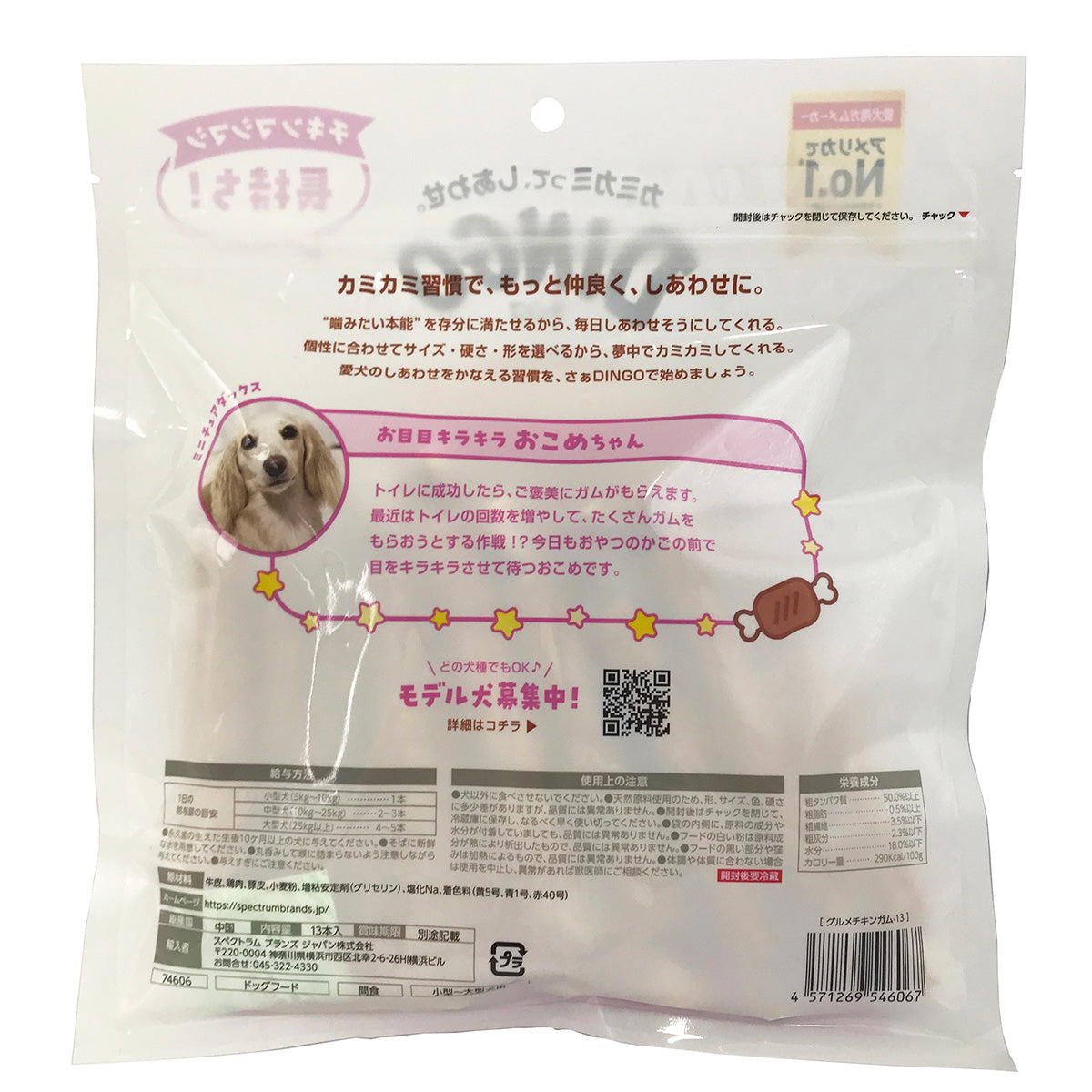 ディンゴ 犬用おやつ グルメチキンガム 13本 Dingo ガム 歯磨き デンタルケア ドッグトリーツ