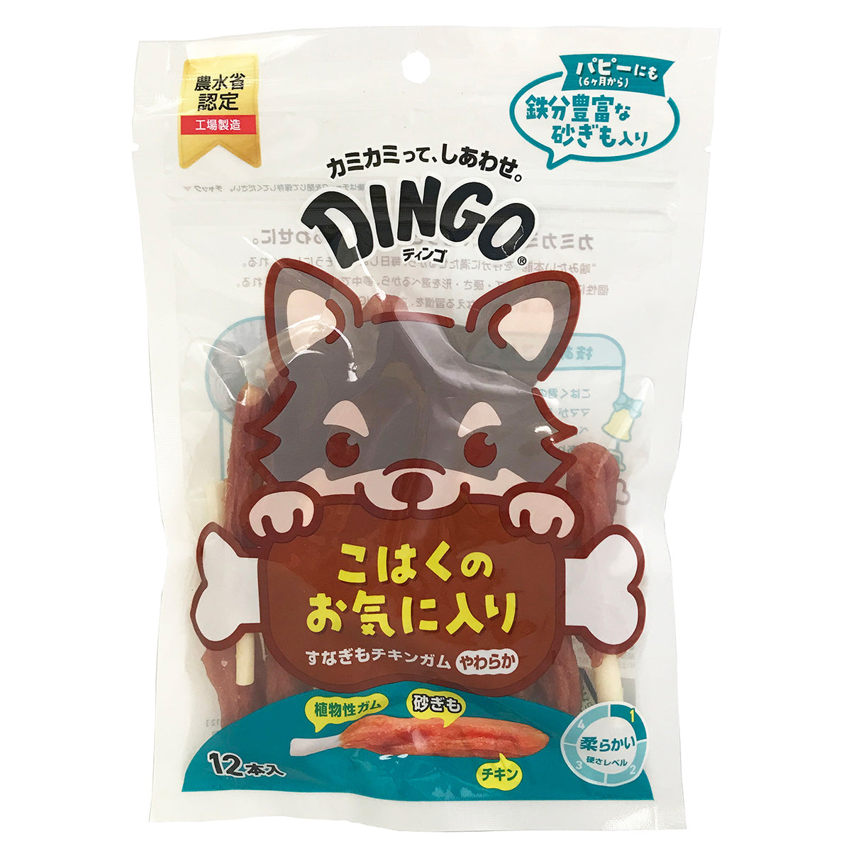 ディンゴ 犬用おやつ すなぎもチキンガム やわらか 12本 Dingo ガム 歯磨き デンタルケア ドッグトリーツ
