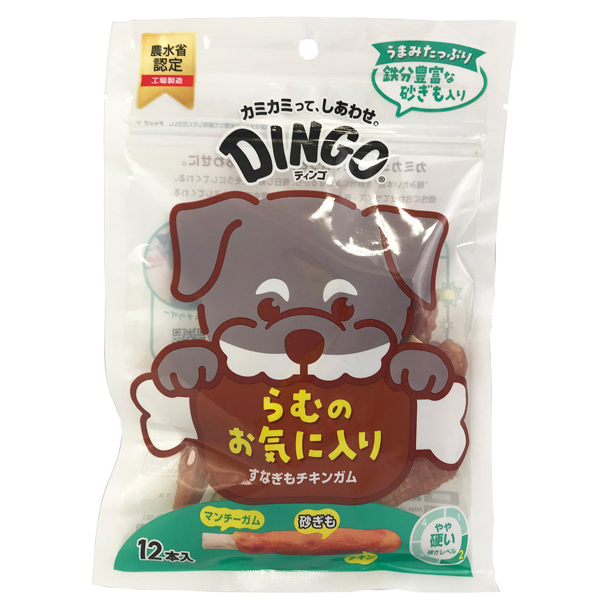 ディンゴ 犬用おやつ すなぎもチキンガム 12本 Dingo ガム 歯磨き デンタルケア ドッグトリーツ
