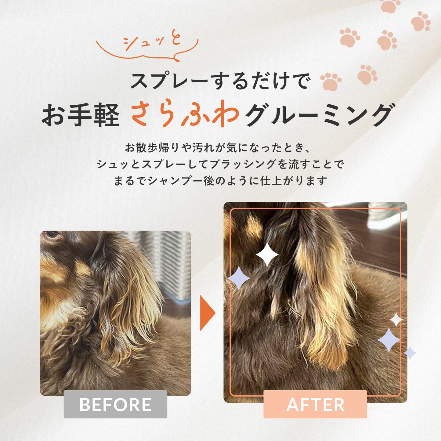 グルーミングスプレー 300ml 獣医師監修 犬 猫 ブラッシングスプレー ドライシャンプー 無香料 消臭 除菌 国産