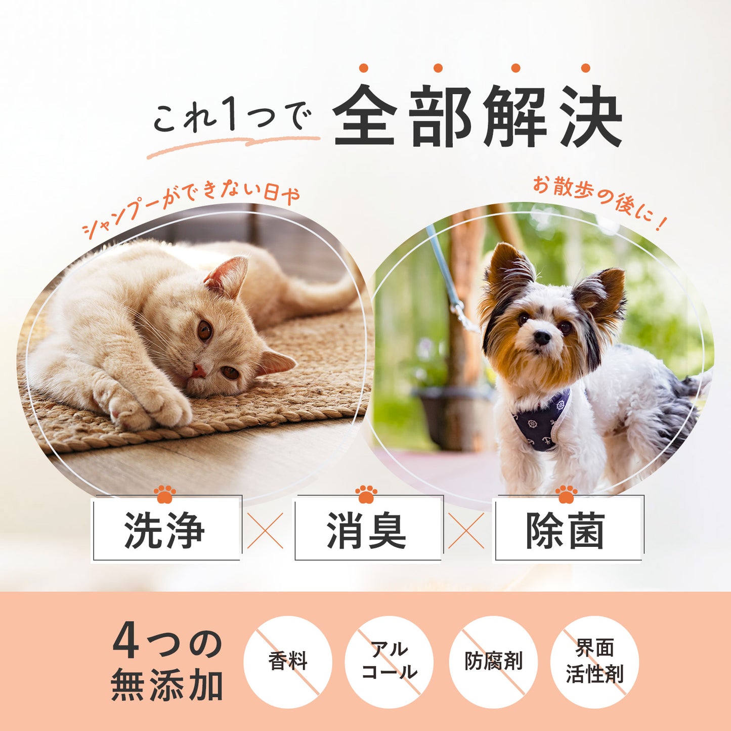 グルーミングスプレー 300ml 獣医師監修 犬 猫 ブラッシングスプレー ドライシャンプー 無香料 消臭 除菌 国産