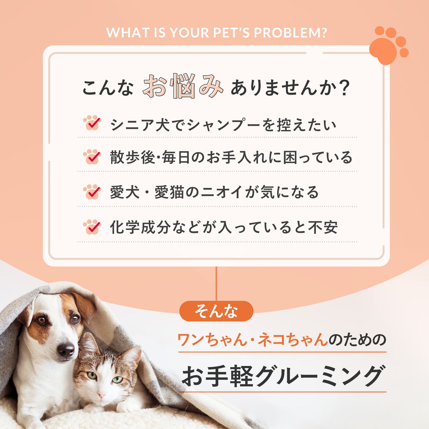 グルーミングスプレー 300ml 獣医師監修 犬 猫 ブラッシングスプレー ドライシャンプー 無香料 消臭 除菌 国産