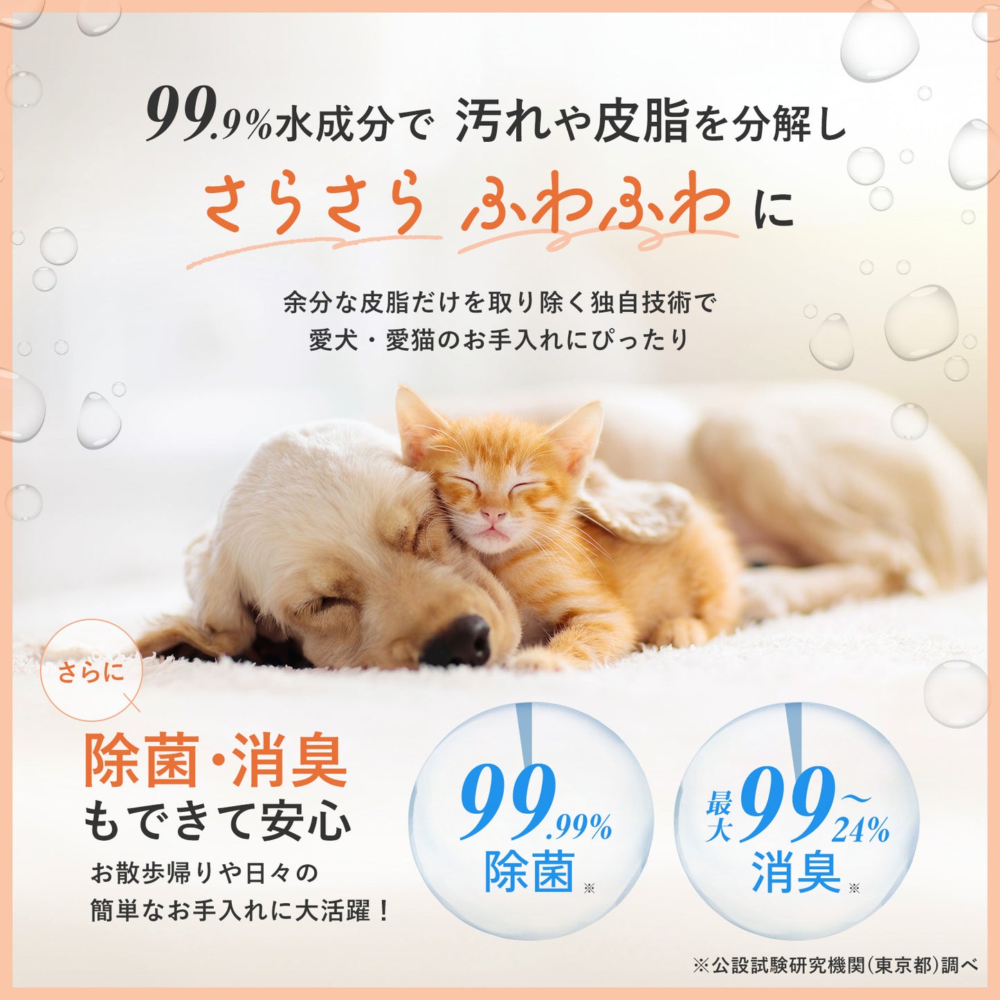 グルーミングスプレー 300ml 獣医師監修 犬 猫 ブラッシングスプレー ドライシャンプー 無香料 消臭 除菌 国産