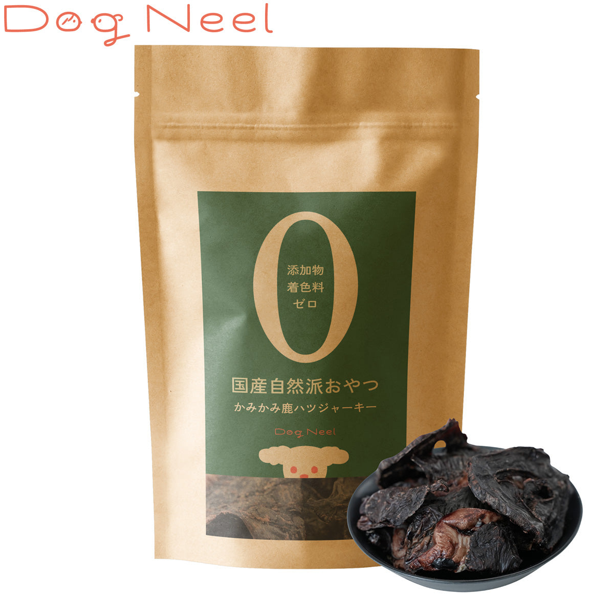 DogNeel ドッグニール 無添加 犬のおやつ かみかみ鹿ハツジャーキー 40g