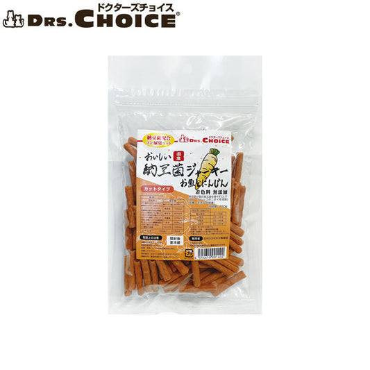 ドクターズチョイス 犬用おやつ 納豆菌ジャーキー お魚とにんじん カット 150g