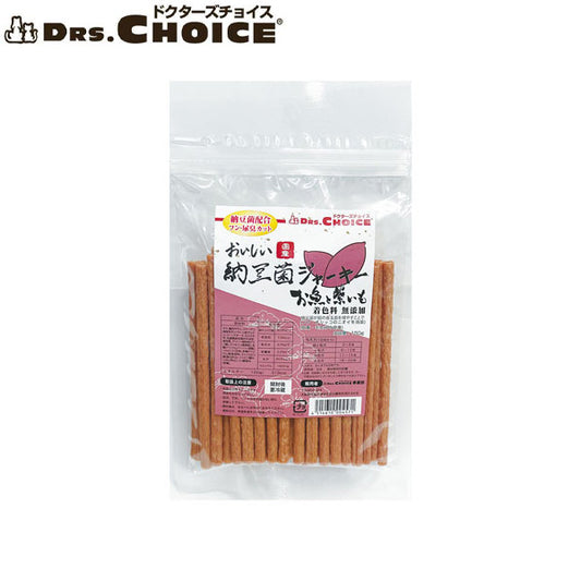 ドクターズチョイス 犬用おやつ 納豆菌ジャーキー お魚と紫いも スティック 150g