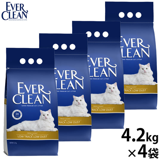 エバークリーン EVER CLEAN 飛び散りにくい猫砂 芳香タイプ 4.2kg×4袋