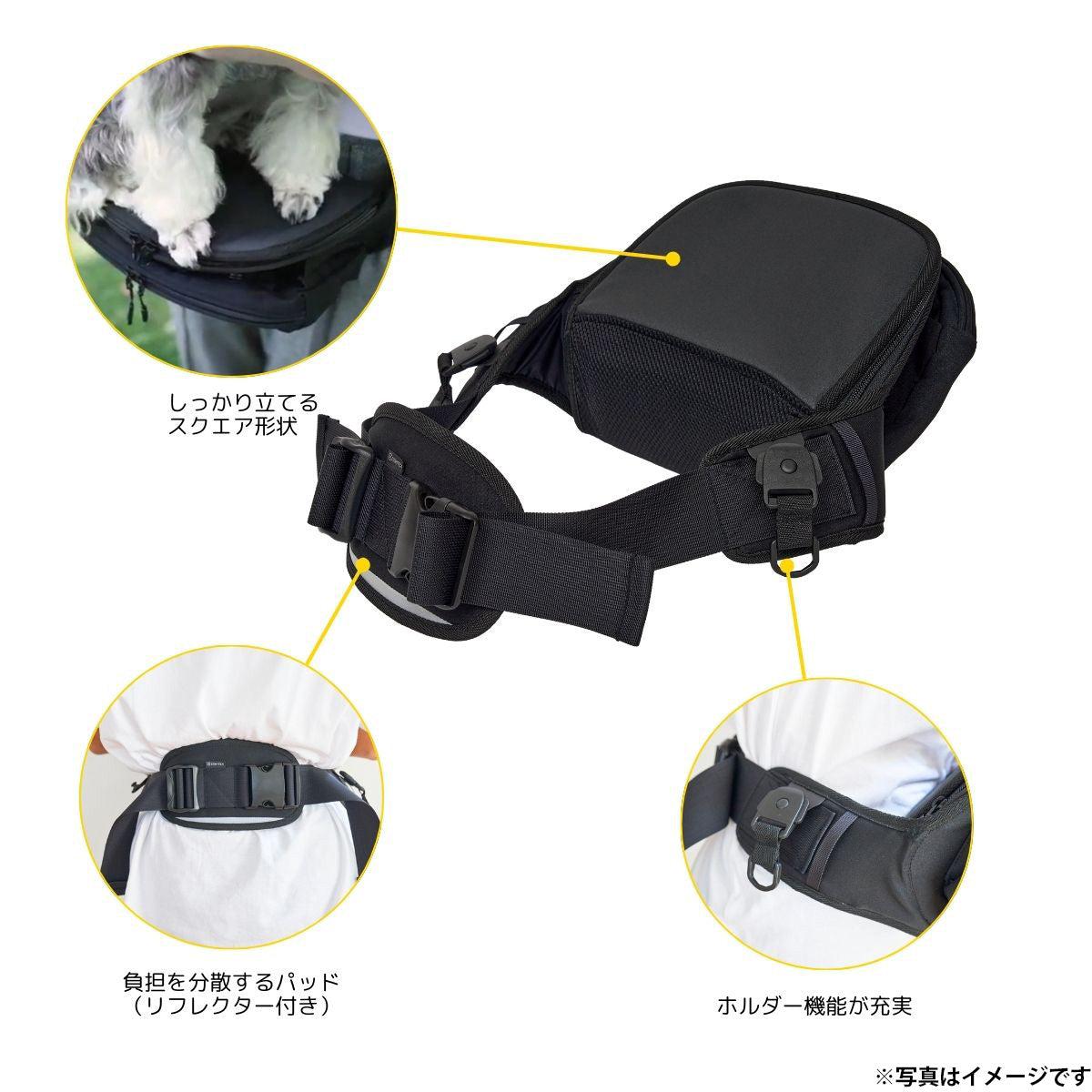 エイテックス EIGHTEX ヒップシートEX 日本製 ペット用 ブラック