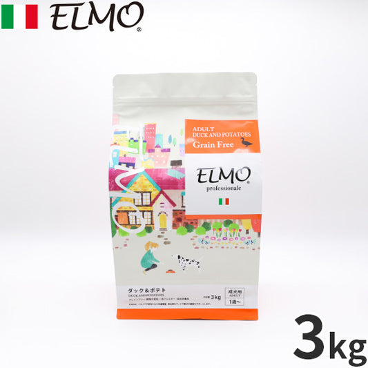 エルモ ELMO ドッグフード アダルト ダック&ポテト (低GI) プロフェッショナーレ 3kg
