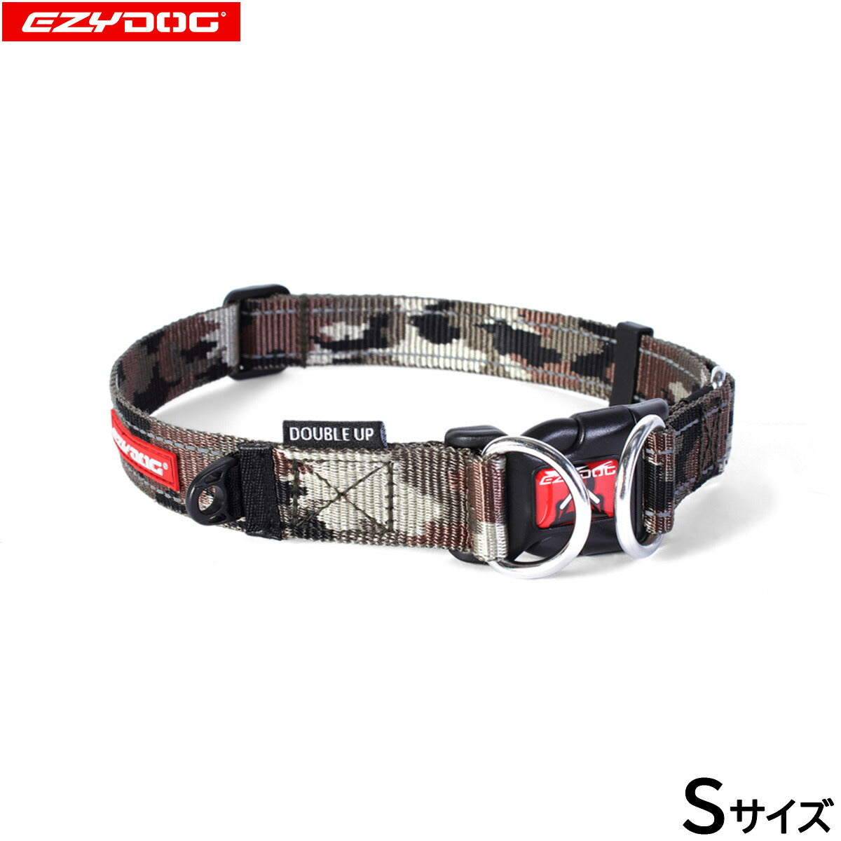 イージードッグ EZYDOG ダブルロックカラー S グリーンカモ