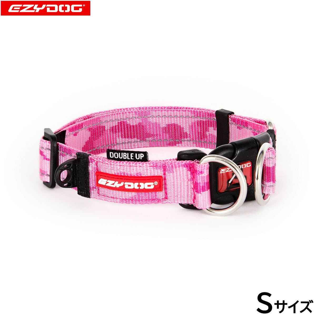 イージードッグ EZYDOG ダブルロックカラー S ピンクカモ