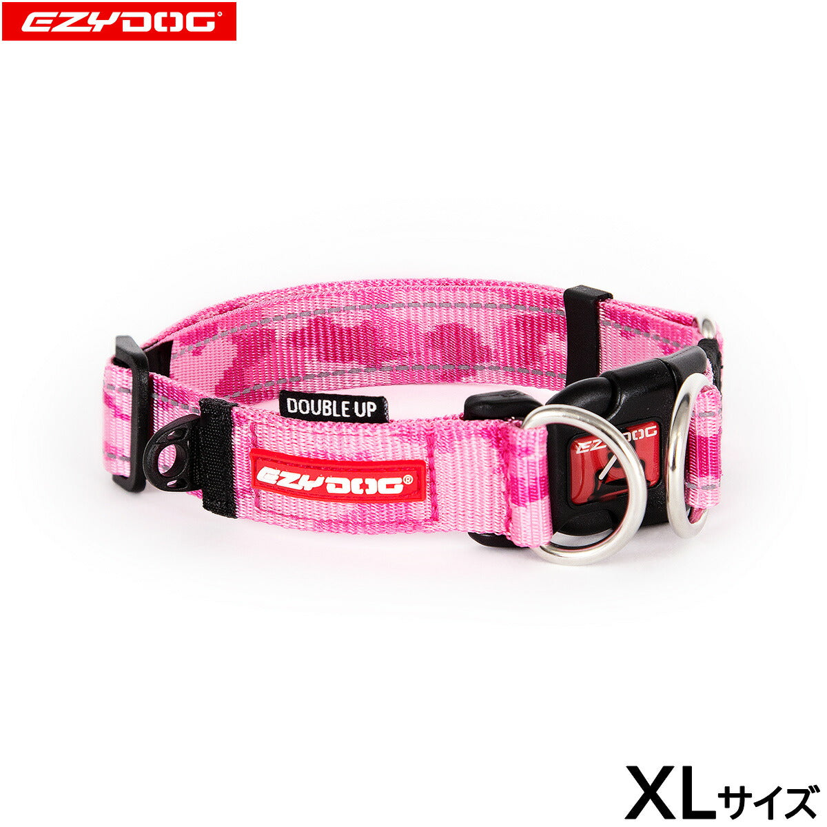 イージードッグ EZYDOG ダブルロックカラー XL ピンクカモ