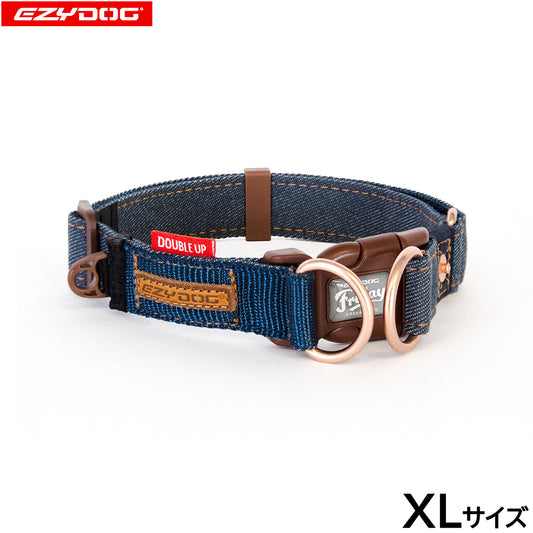 イージードッグ EZYDOG プレミアム デニム コレクション ダブルロックカラー XL デニム【送料無料】