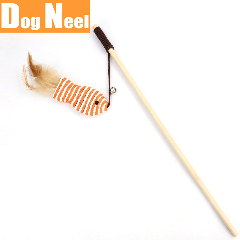 DOG NEEL ドッグニール 猫のおもちゃ 猫じゃらし 小魚フェザー