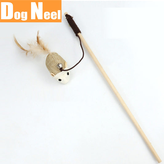 DOG NEEL ドッグニール 猫のおもちゃ 猫じゃらし 麻のマウスフェザー