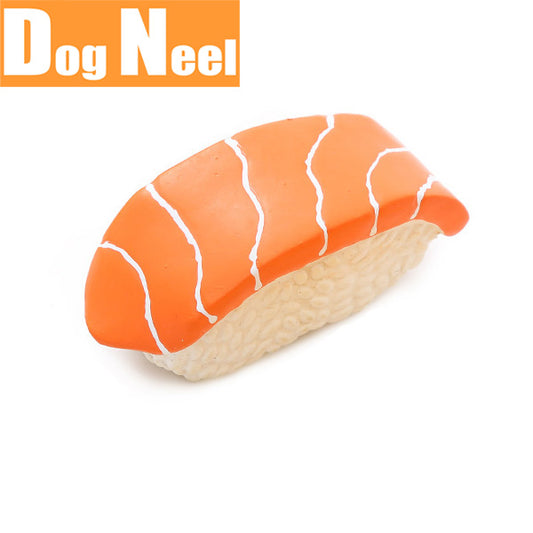 DOG NEEL ドッグニール 犬のおもちゃ 寿司 ラテックストイ 音笛付き サーモン