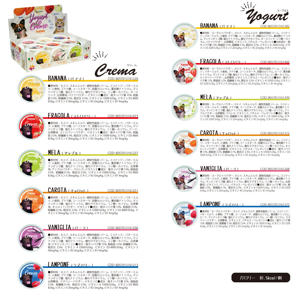 フィドベット ヨーグルト＆クリーム ディスプレイBOX 25g×24【送料無料】 犬用おやつ
