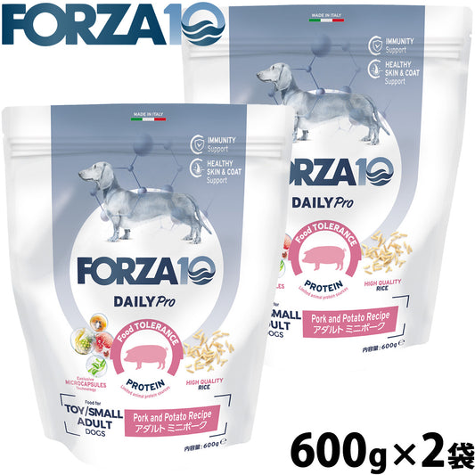 フォルツァ10 Forza10 ドッグフード デイリープロ Daily Pro アダルトミニ ポーク 600g×2袋