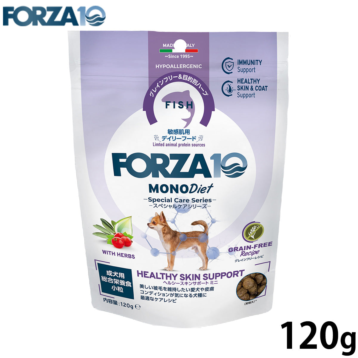 フォルツァ10 FORZA10 ドッグフード スペシャルケア アダルトミニ ヘルシースキン 120g