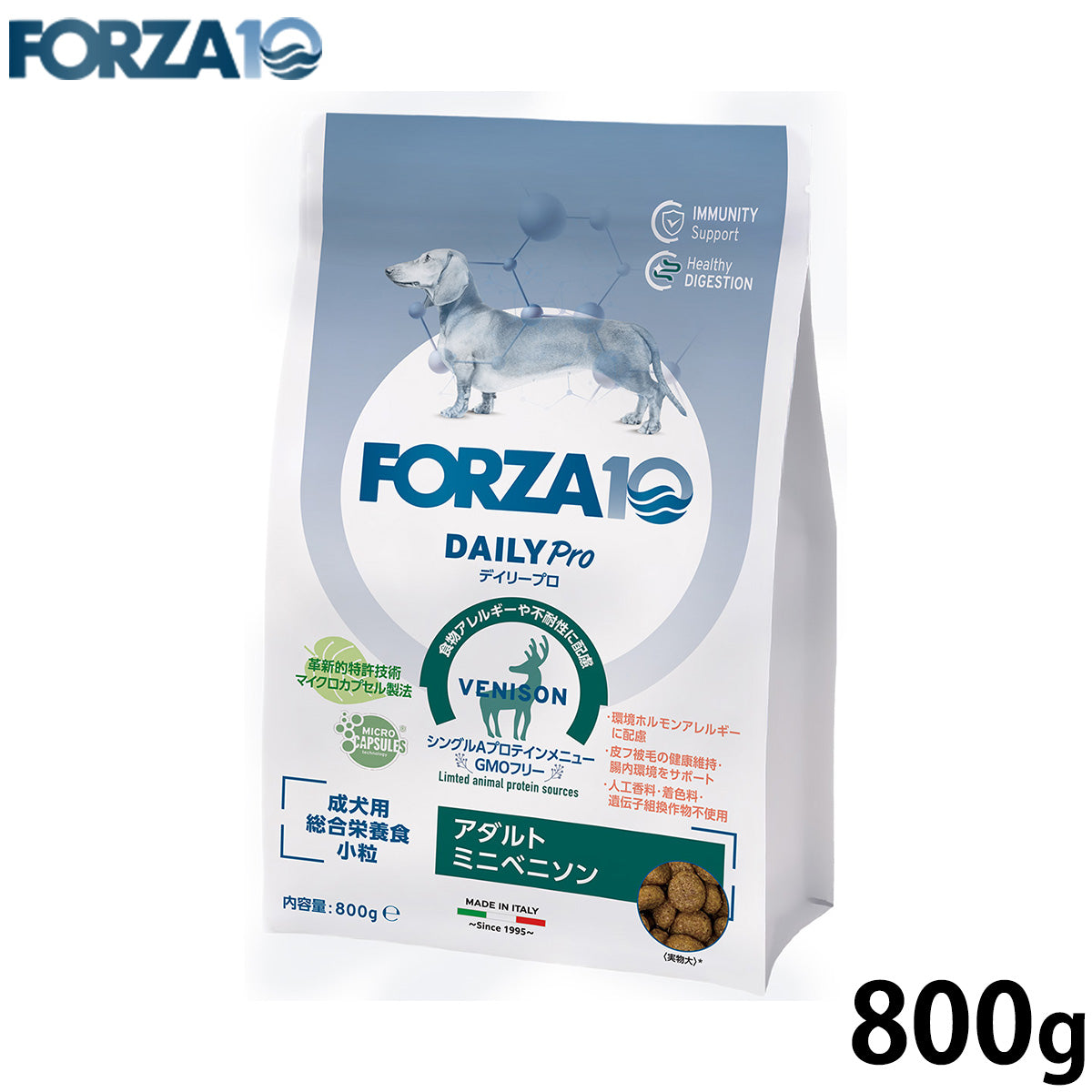 フォルツァ10 FORZA10 ドッグフード デイリープロ アダルトミニ ベニソン 800g
