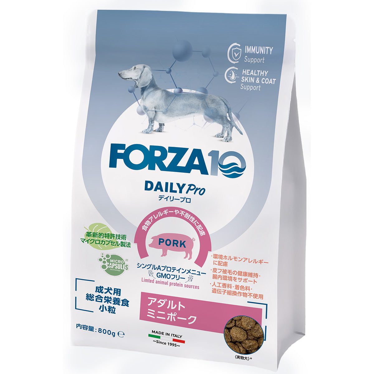 フォルツァ10 FORZA10 ドッグフード デイリープロ アダルトミニ ポーク 800g