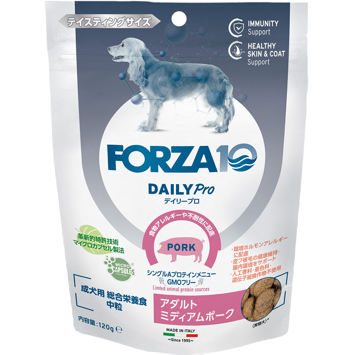 フォルツァ10 FORZA10 ドッグフード デイリープロ アダルトミディアム ポーク 120g