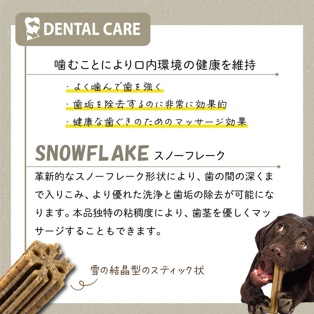 ファープラスト 犬用おやつ ベジタリアンデンタルスナック スノーフレーク アスコフィラン S 7ピース デンタルガム デンタルケア 歯磨きガム