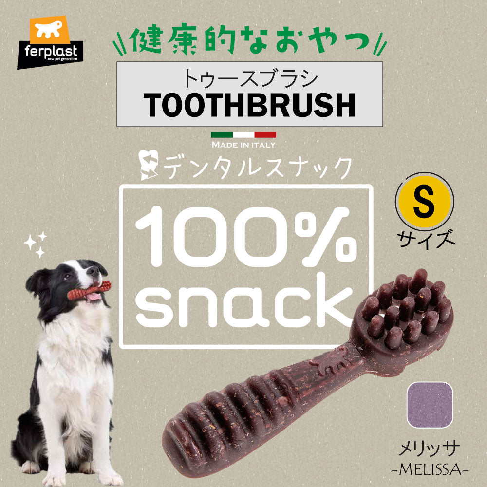 ファープラスト 犬用おやつ ベジタリアンデンタルスナック トゥースブラシ メリッサ S 4ピース デンタルガム デンタルケア 歯磨きガム