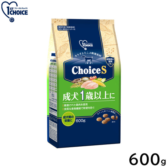 アース・ペット ファーストチョイス choiceS ドッグフード 成犬1歳以上に 600g
