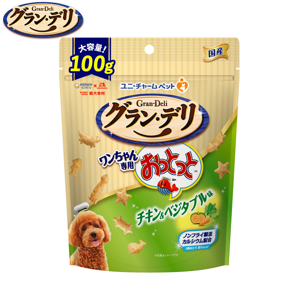 ユニ・チャーム グラン・デリ 犬用おやつ ワンちゃん専用おっとっと チキン＆ベジタブル味 100g