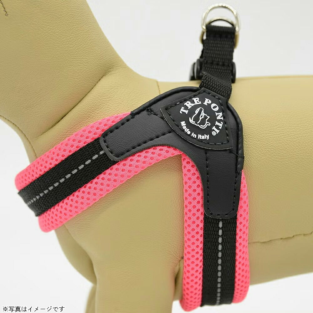 トレポンティ TREPONTI フィッビア ソフトメッシュ 小型犬用ハーネス 3号 ピンク【送料無料】
