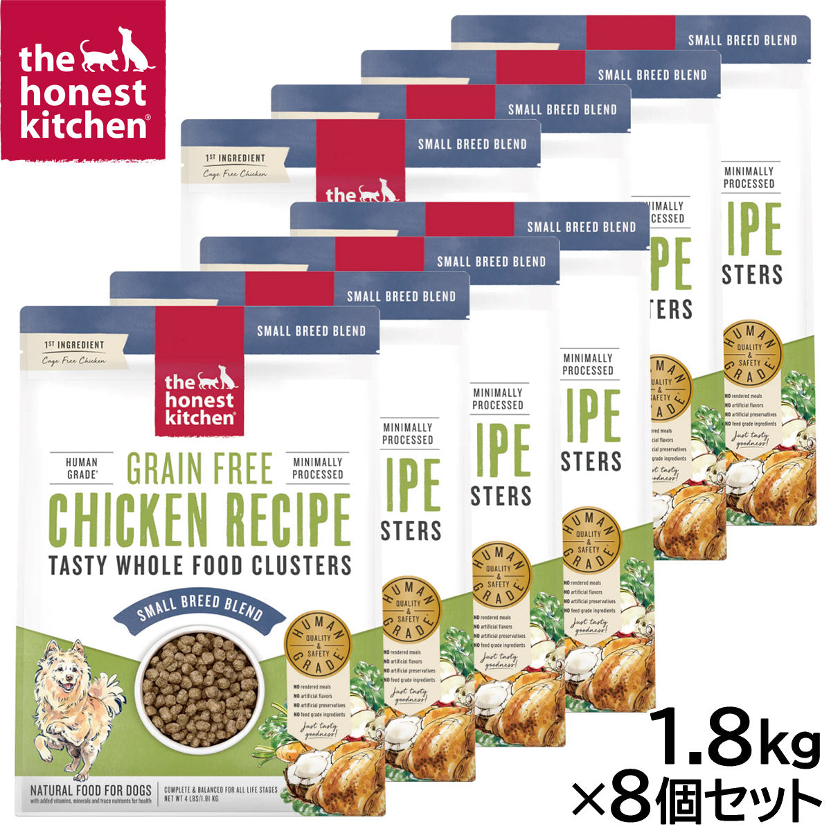 オネストキッチン HONEST KITCHEN ドッグフード クランチ グレインフリー チキン 1.8kg×8個セット