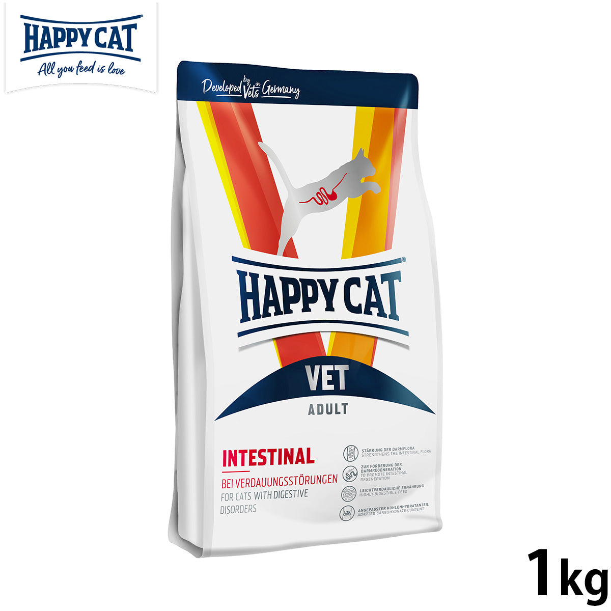 HAPPY CAT VET ハッピーキャット キャットフード 猫用療法食 インテスティナル（消化器ケア） 1kg【送料無料】