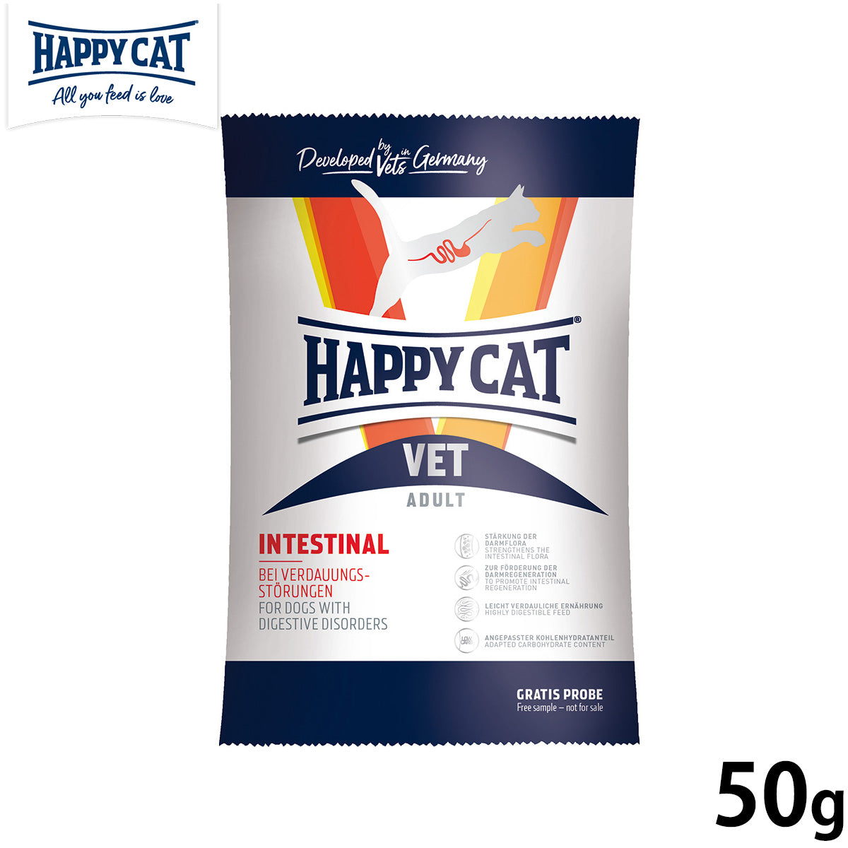 HAPPY CAT VET ハッピーキャット キャットフード 猫用療法食 インテスティナル（消化器ケア） 50g