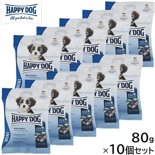 HAPPY DOG ハッピードッグ ドッグフード ミニ フィット&バイタル パピー(生後1~12ヶ月) 80g×10個セット
