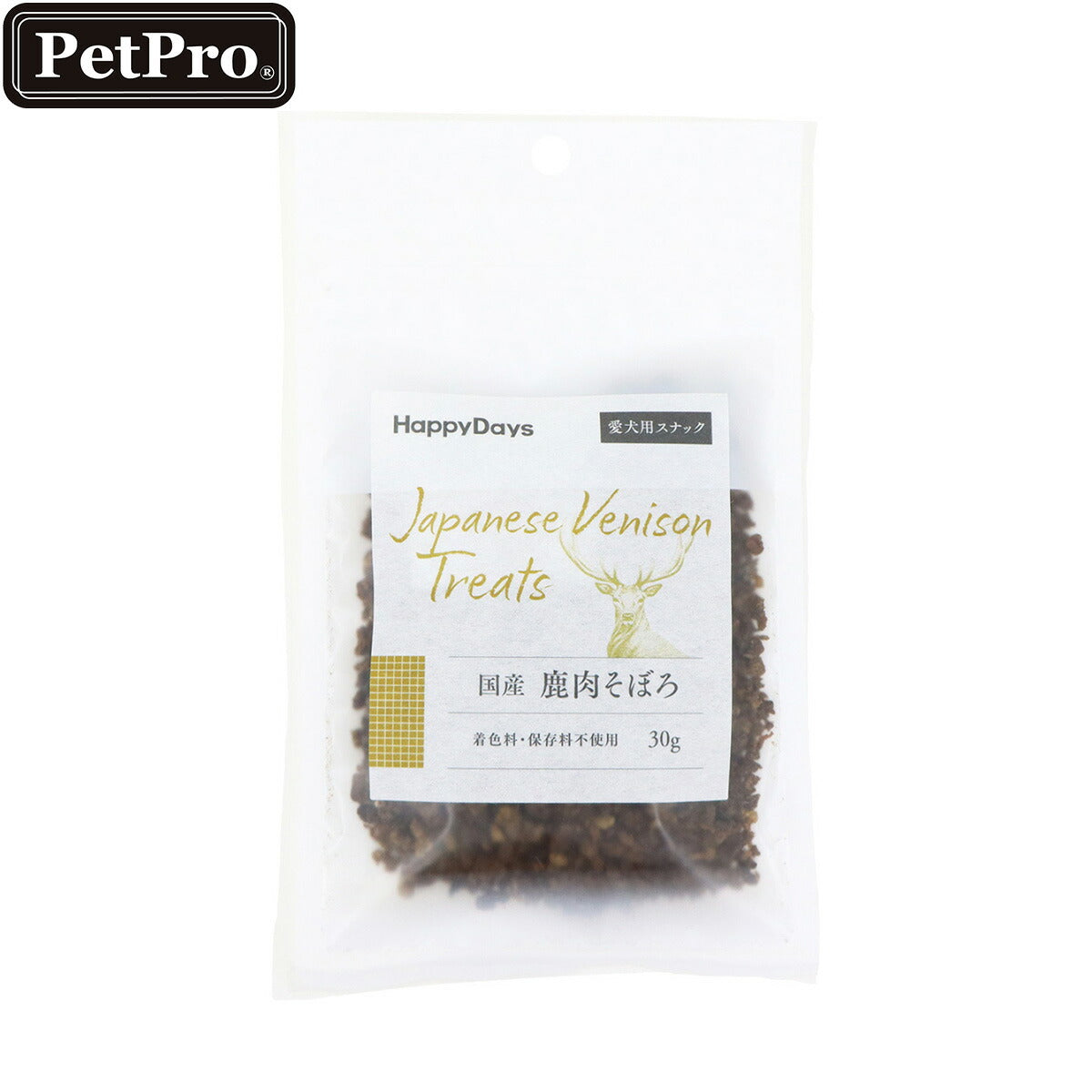 HappyDays 国産鹿肉そぼろ 犬用 30g 無添加 犬用おやつ