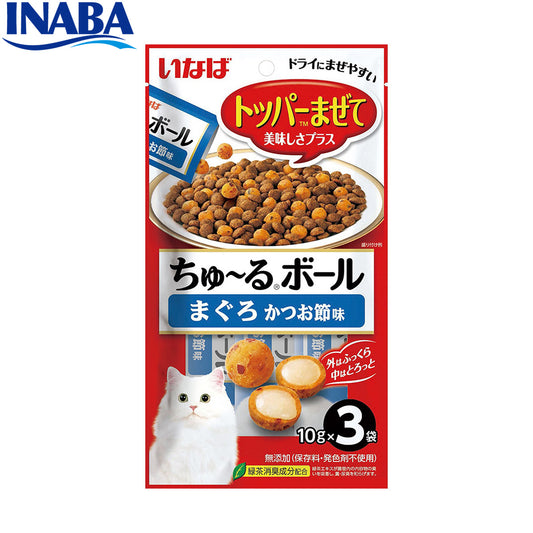 いなば 猫用 ちゅ~るボール まぐろ かつお節味 10g×3袋