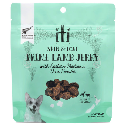 iti(イティ) トリーツ ラムジャーキー 皮膚・被毛ケア 100g 無添加 機能性おやつ スキンケア 天然 ナチュラル サプリメント配合