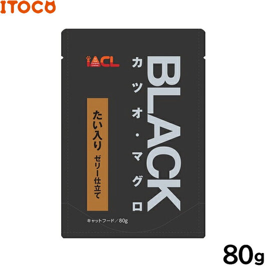 iACL BLACK キャットフード カツオ・マグロ たい入り ゼリー仕立て 80g