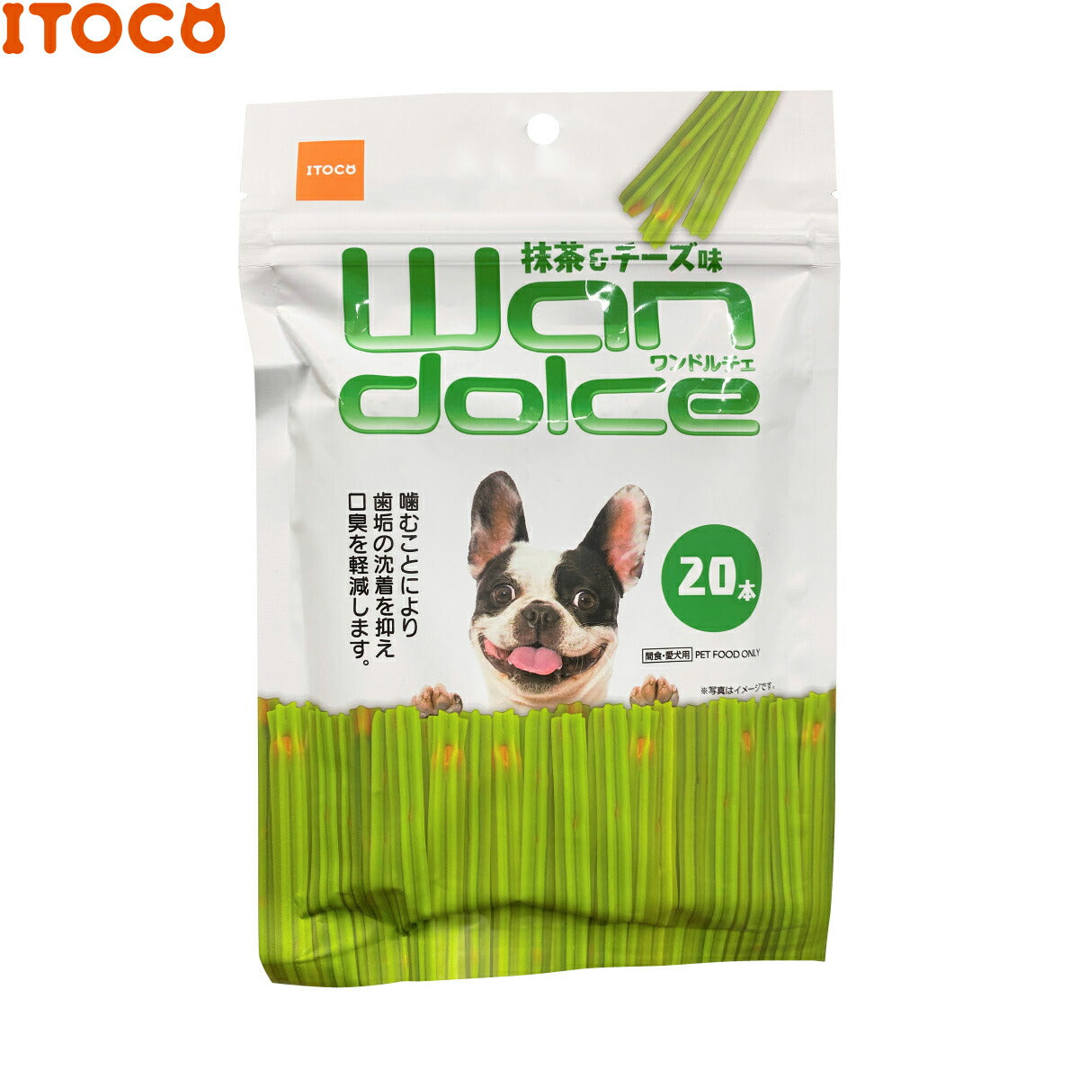 ITOCO ワンドルチェ 抹茶＆チーズ味 犬用おやつ 20本
