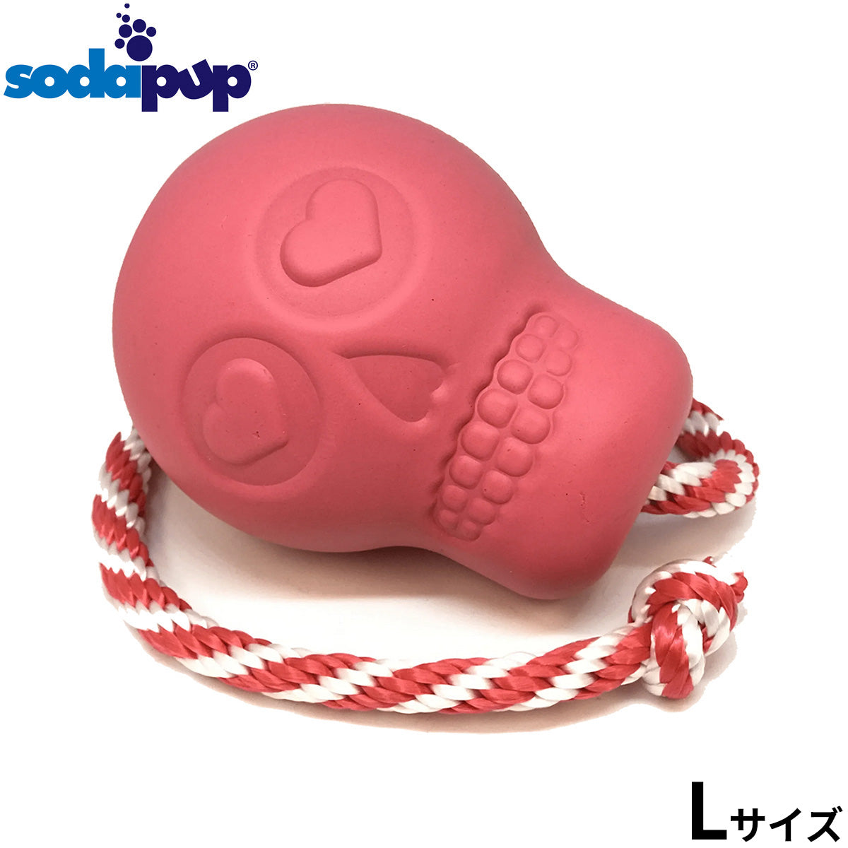 ソダパップ USA-K9 タグトイ スカル L ピンク【送料無料】