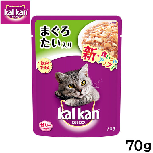 カルカン キャットフード パウチ 成猫用 まぐろとたい 70g パテ ペースト