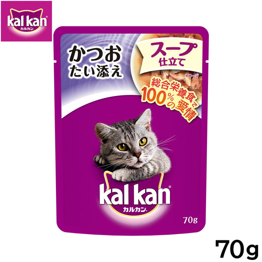 カルカン キャットフード パウチ 成猫用 スープ仕立て かつおたい添え 70g パテ ペースト