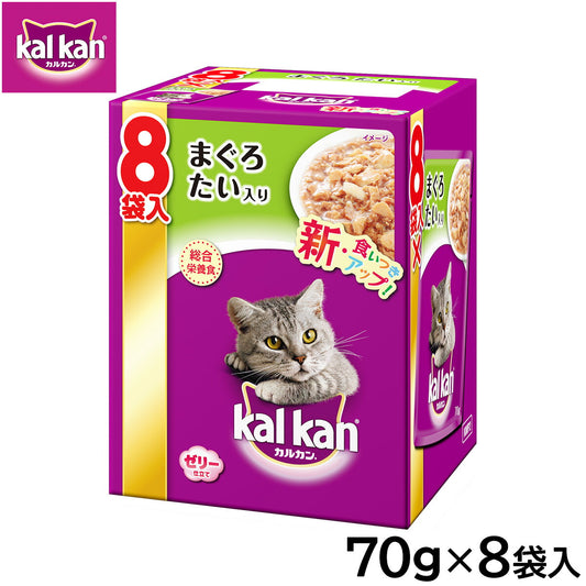 カルカン キャットフード パウチ 成猫用 まぐろとたい 70g×8袋入 パテ ペースト