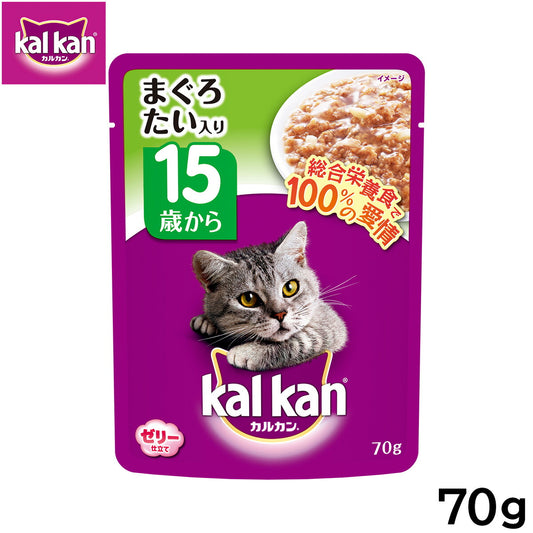 カルカン キャットフード パウチ 15歳から まぐろとたい 70g パテ ペースト